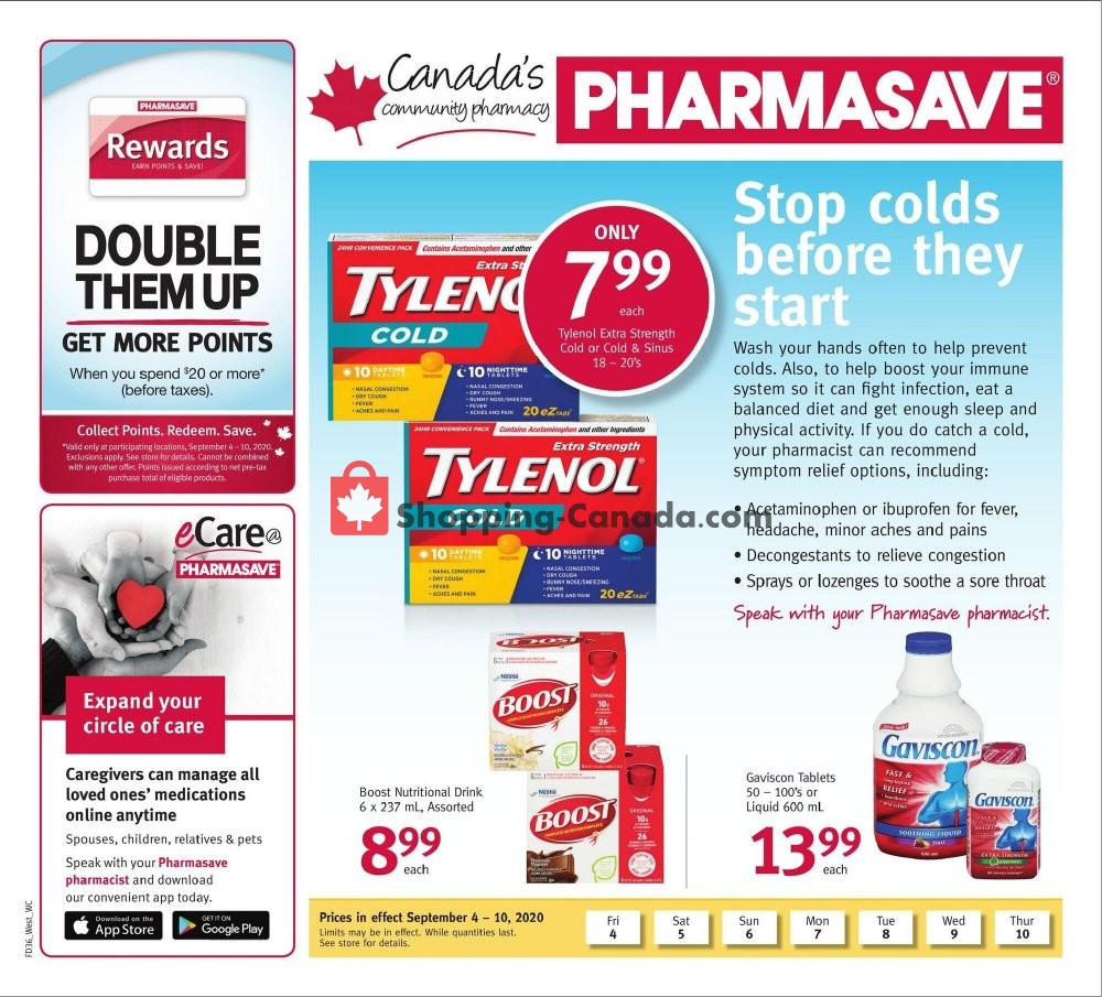 Pharmasave Canada, flyer (Special Offer West) September 4
