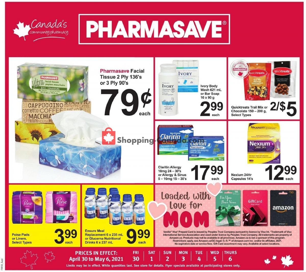 Pharmasave flyer from Friday April 30, 2021 to Thursday May 6, 2021 - page 1