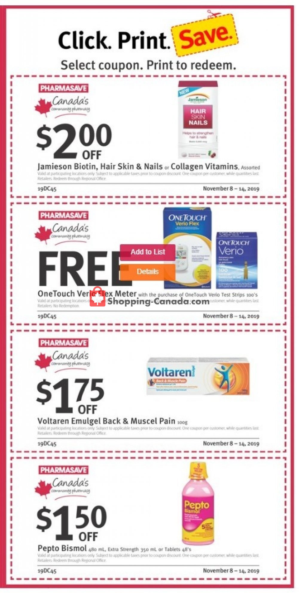 Pharmasave flyer from Friday November 8, 2019 to Thursday November 14, 2019 - page 5