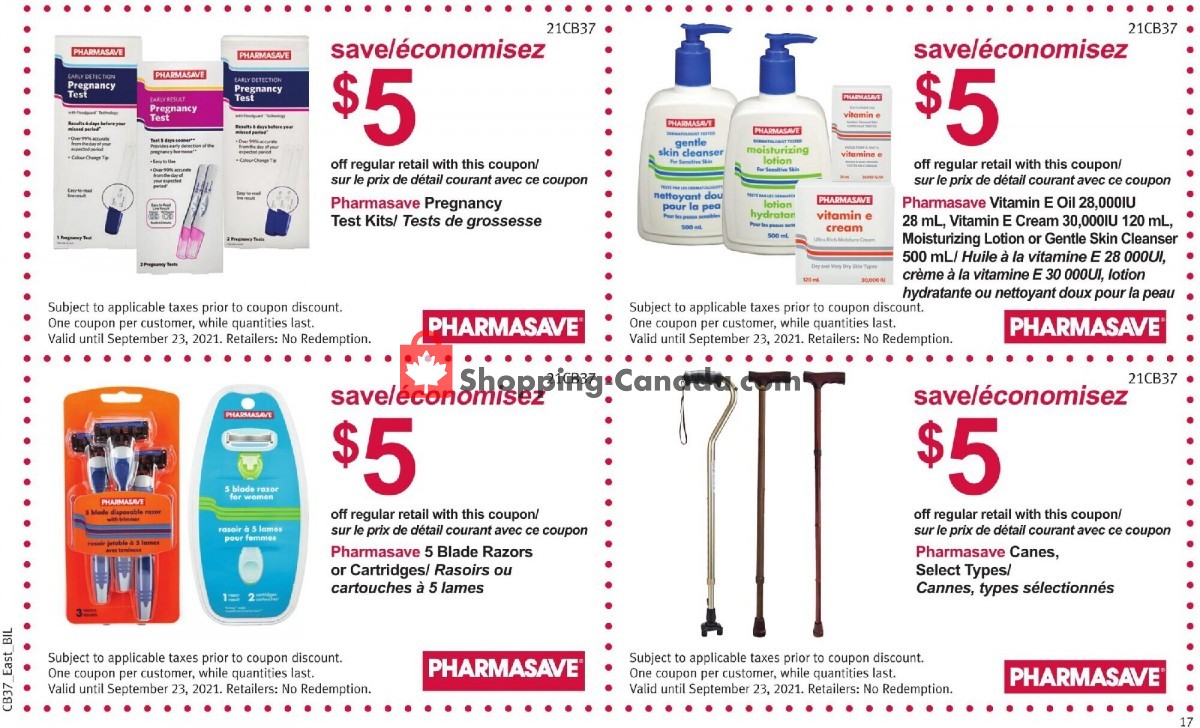 Pharmasave flyer from Friday September 10, 2021 to Thursday September 23, 2021 - page 17