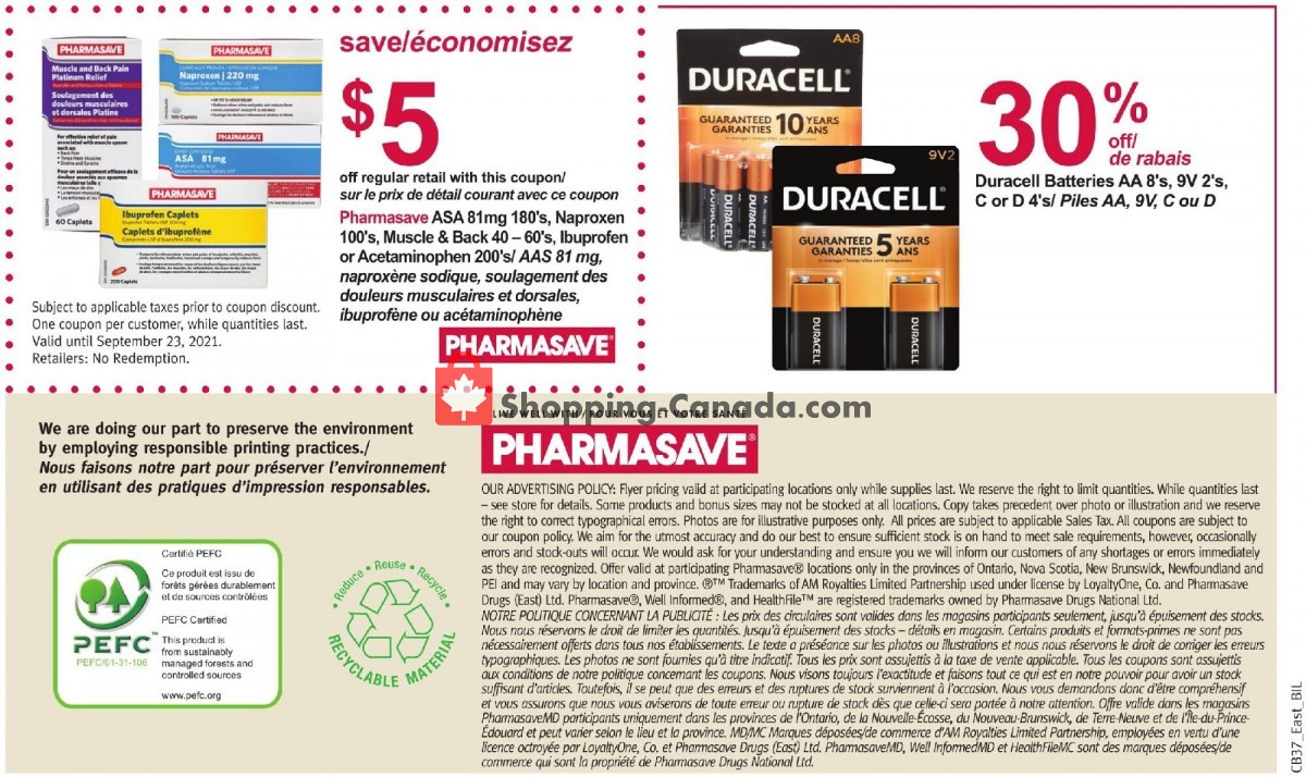 Pharmasave flyer from Friday September 10, 2021 to Thursday September 23, 2021 - page 32