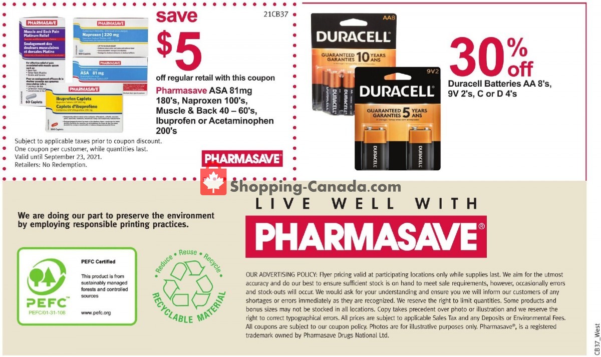 Pharmasave flyer from Friday September 10, 2021 to Thursday September 23, 2021 - page 32