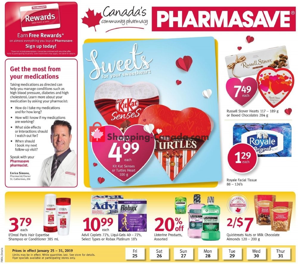 Pharmasave flyer from Friday January 25, 2019 to Thursday January 31, 2019 - page 1