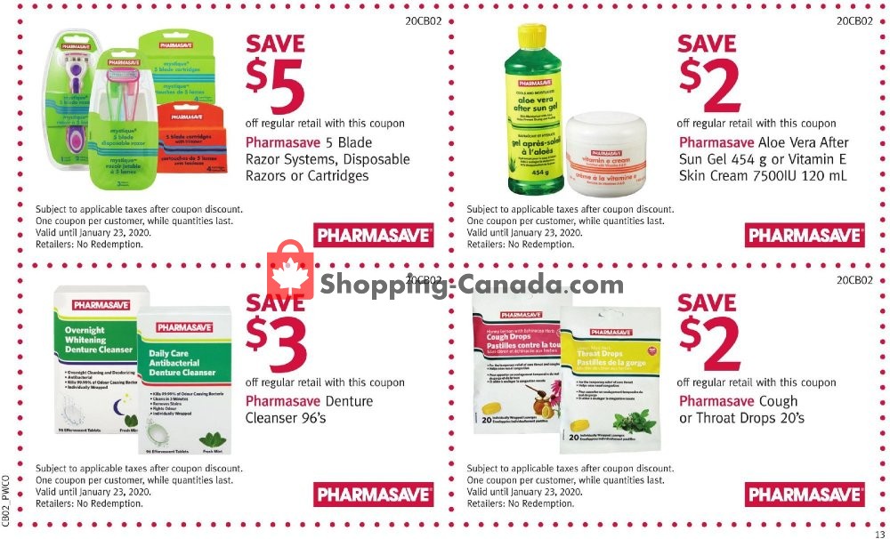 Pharmasave flyer from Friday January 10, 2020 to Thursday January 23, 2020 - page 13