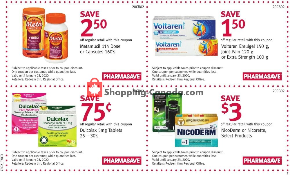 Pharmasave flyer from Friday January 10, 2020 to Thursday January 23, 2020 - page 7