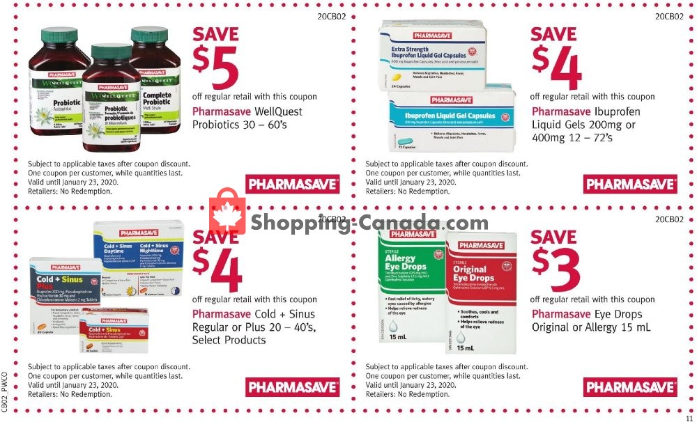 Pharmasave flyer from Friday January 10, 2020 to Thursday January 23, 2020 - page 11