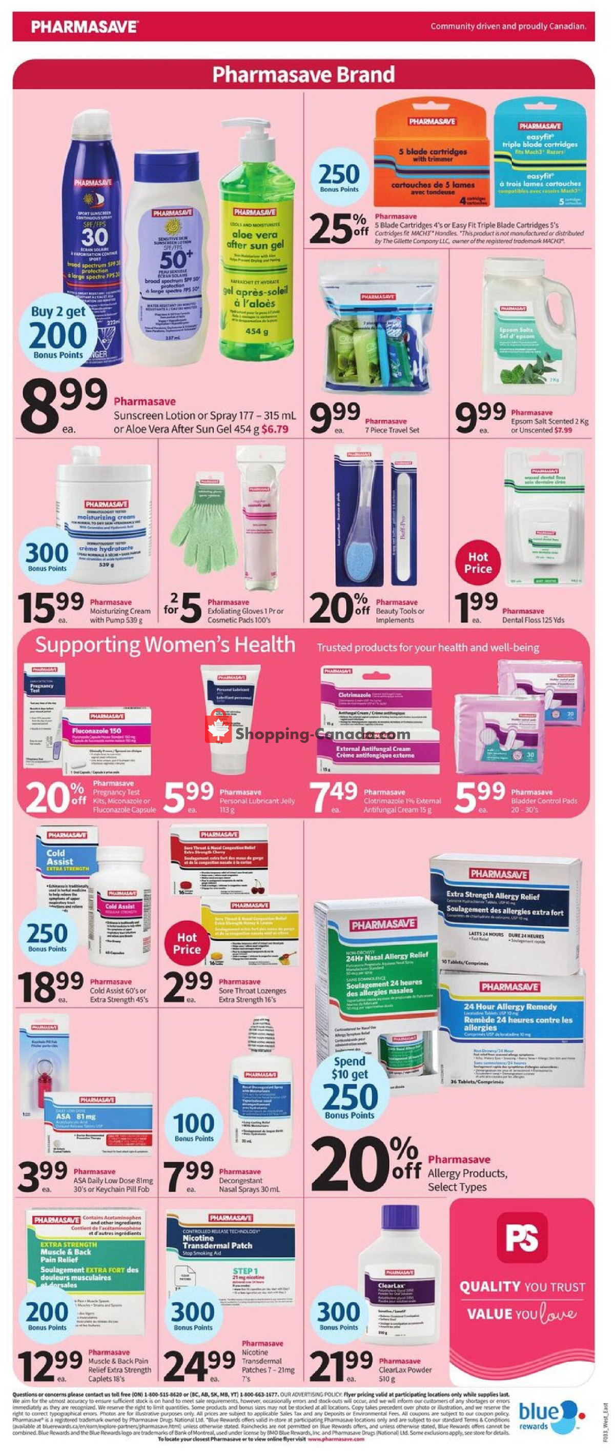 Pharmasave flyer from Friday August 14, 2026 to Thursday August 20, 2026 - page 7