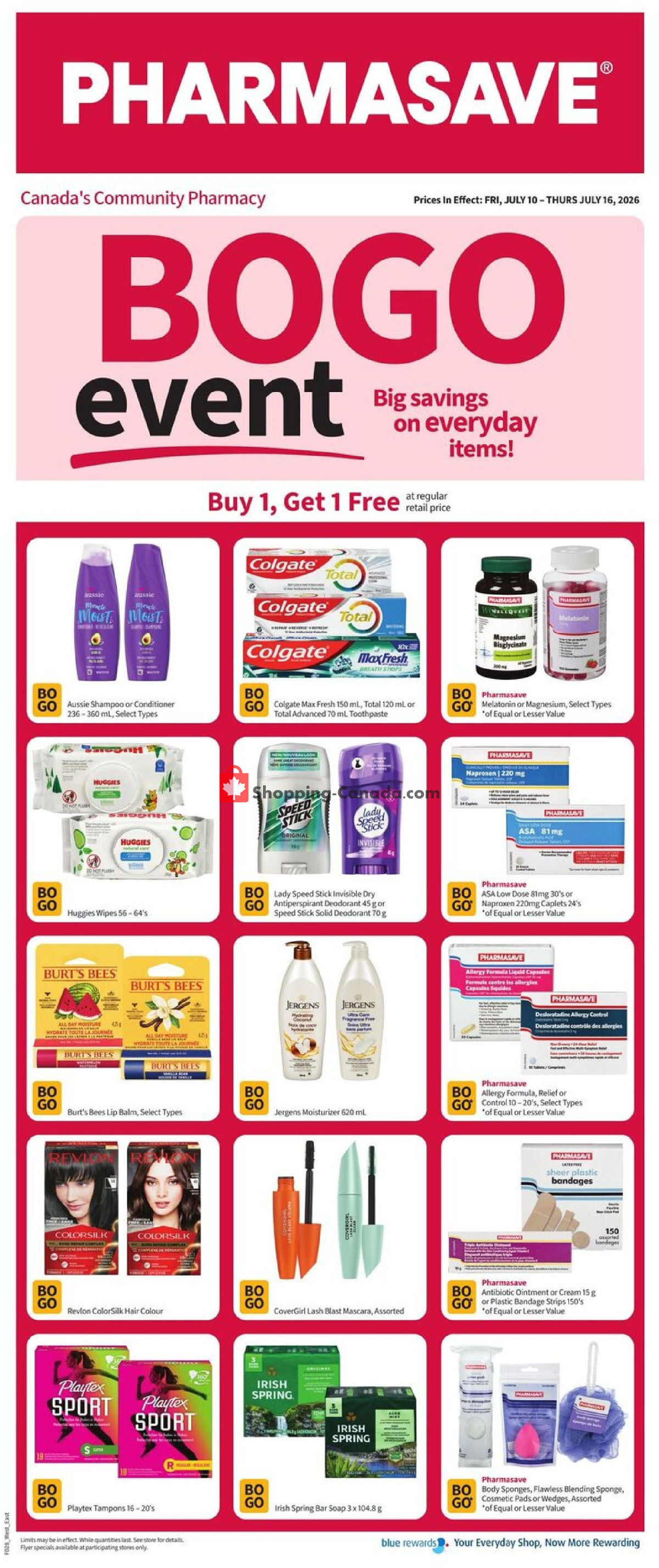 Pharmasave flyer from Friday July 10, 2026 to Thursday July 16, 2026 - page 1