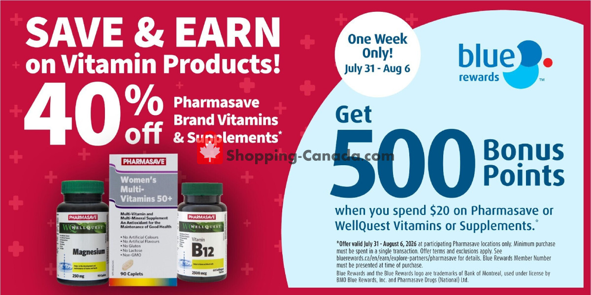 Pharmasave flyer from Friday July 31, 2026 to Thursday August 6, 2026 - page 2