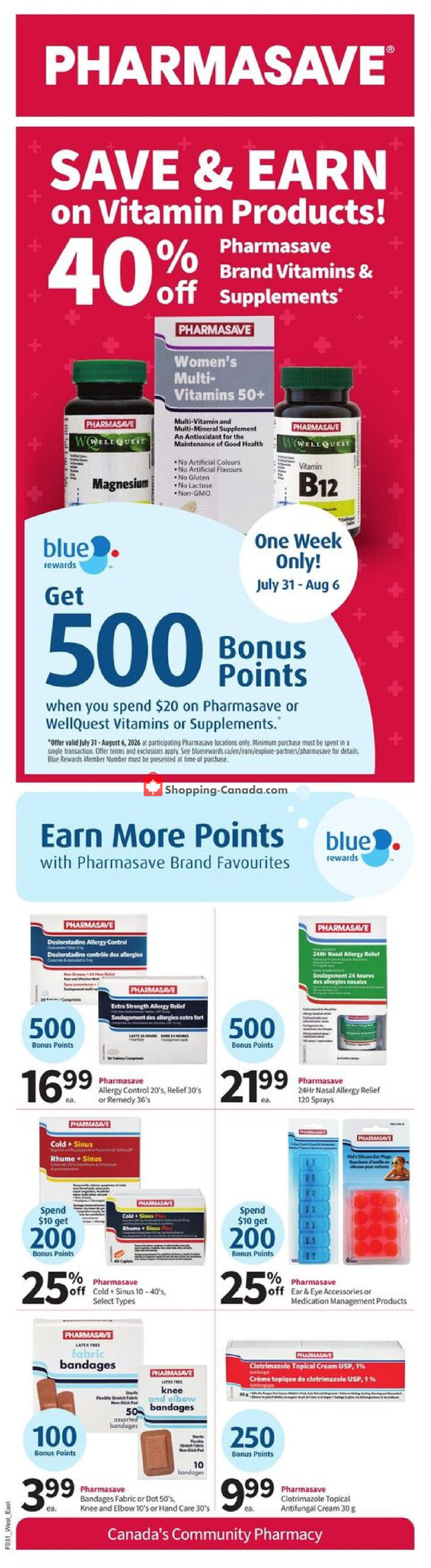 Pharmasave flyer from Friday July 31, 2026 to Thursday August 6, 2026 - page 8