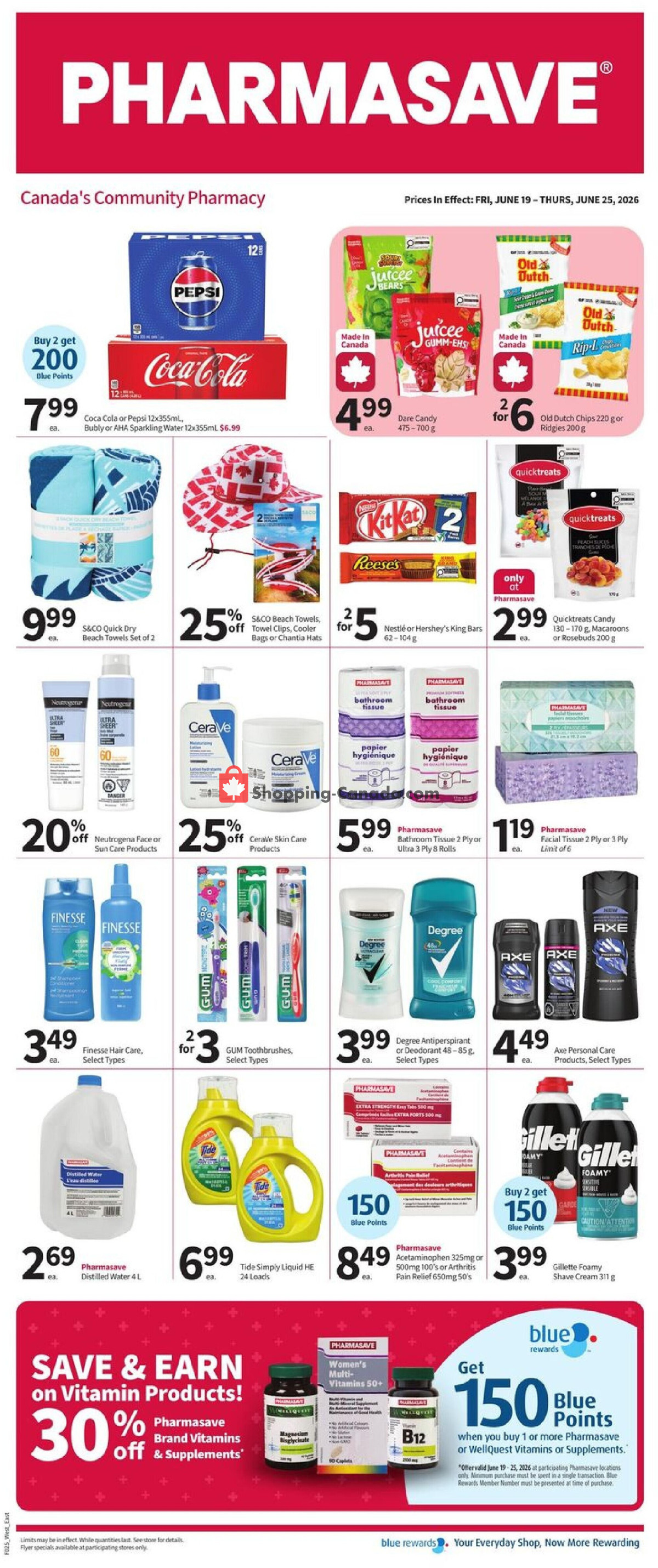 Pharmasave flyer from Friday June 19, 2026 to Thursday June 25, 2026 - page 1