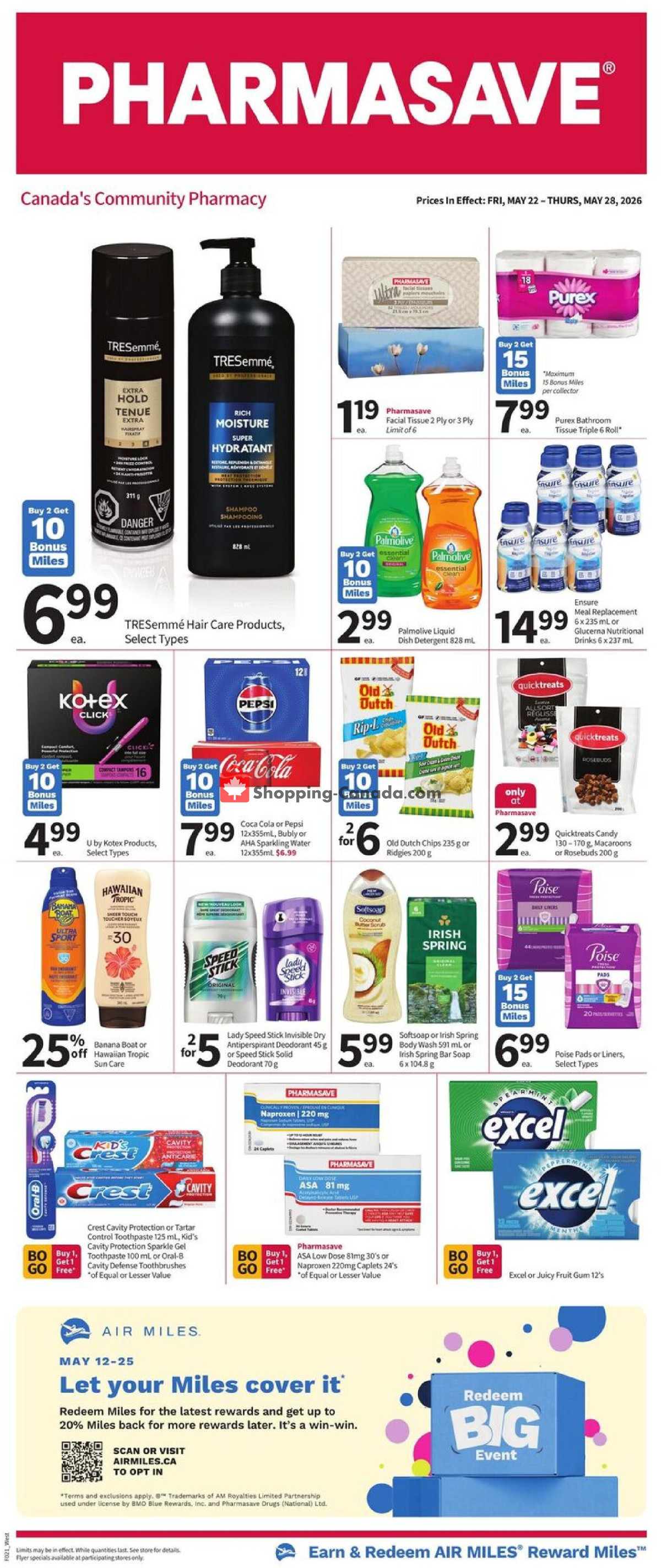 Pharmasave flyer from Friday May 22, 2026 to Thursday May 28, 2026 - page 1