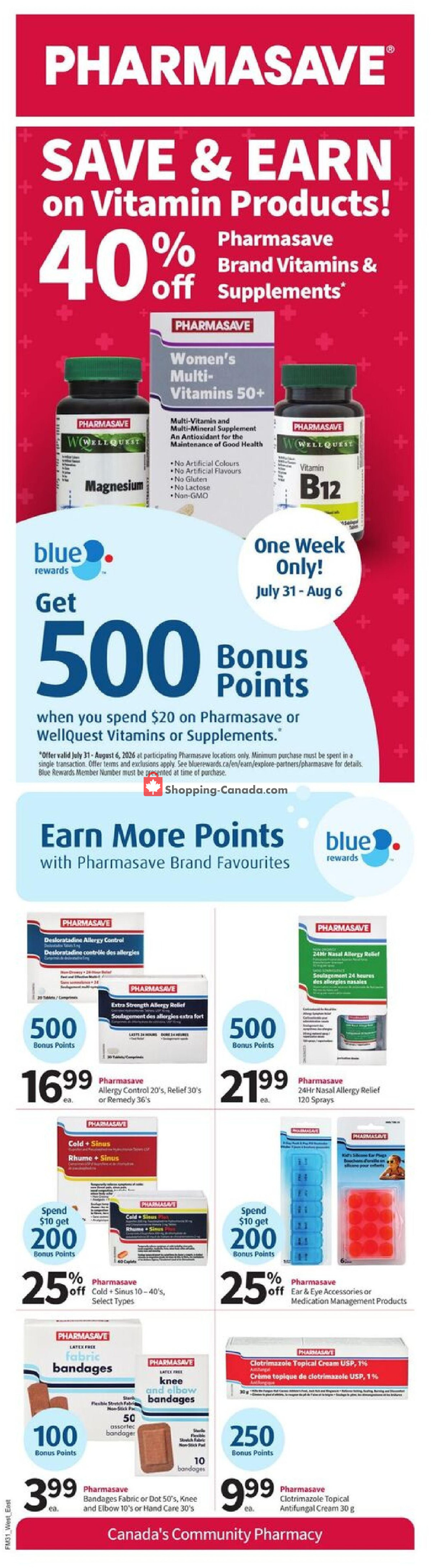 Pharmasave flyer from Friday July 31, 2026 to Thursday August 13, 2026 - page 6