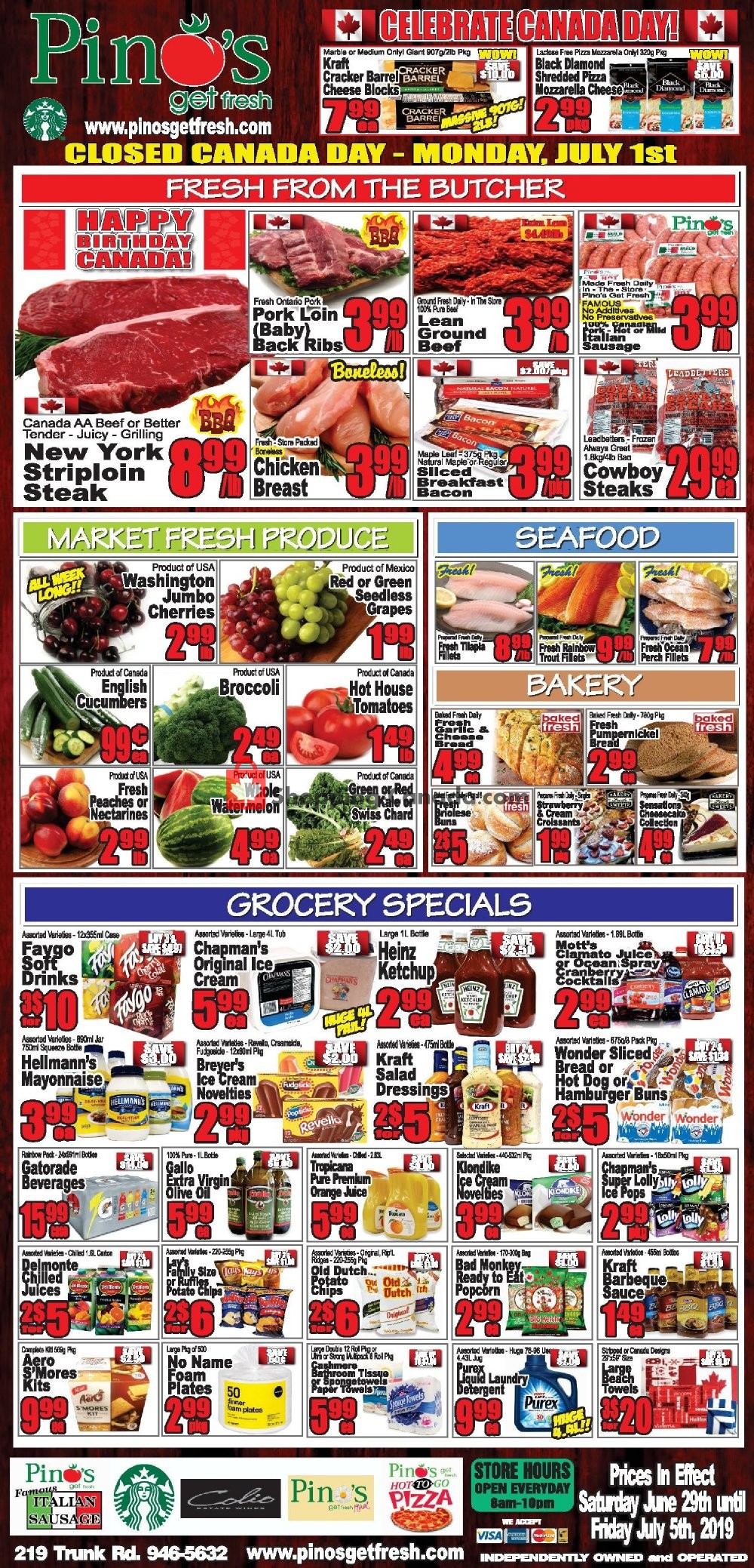 Pino's flyer from Saturday June 29, 2019 to Friday July 5, 2019 - page 1