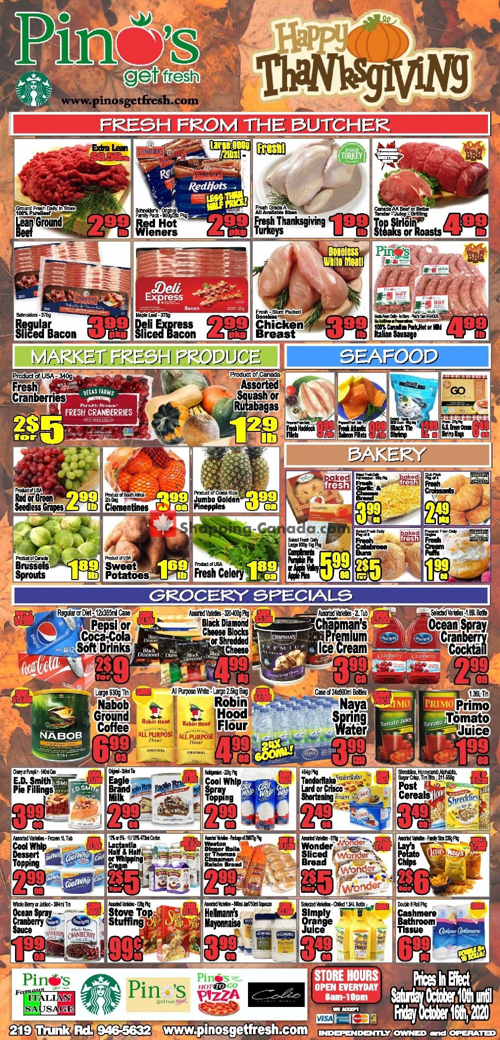 Pino's flyer from Saturday October 10, 2020 to Friday October 16, 2020 - page 1