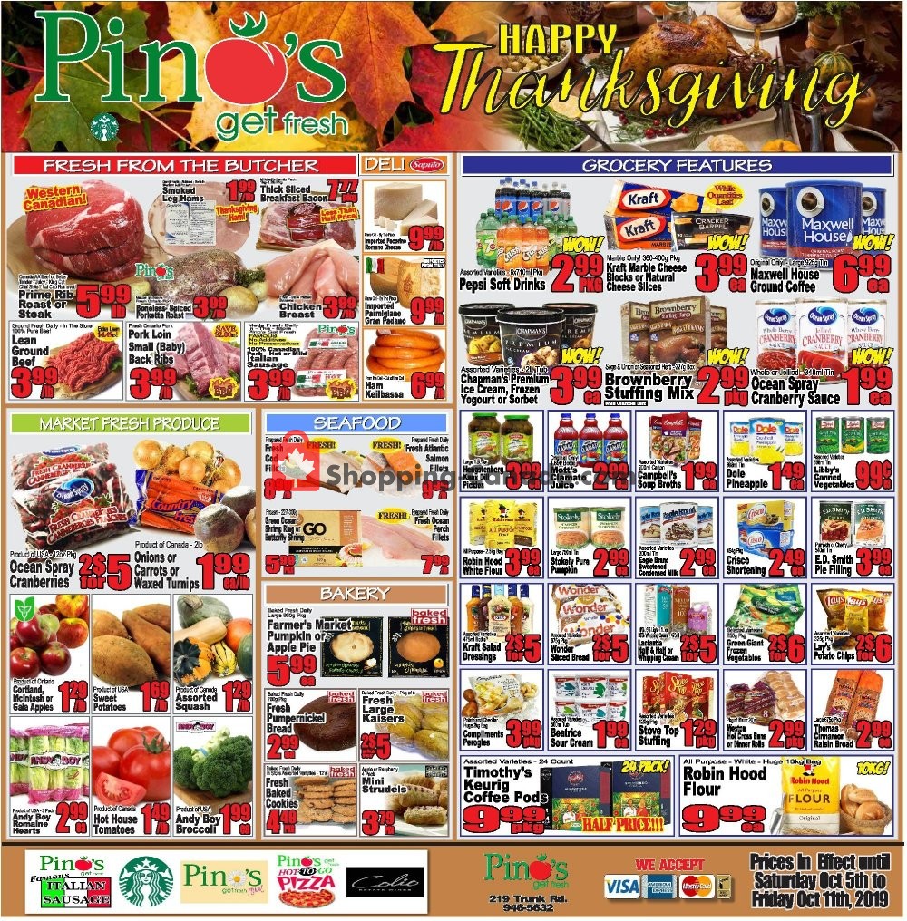 Pino's flyer from Saturday October 5, 2019 to Friday October 11, 2019 - page 1