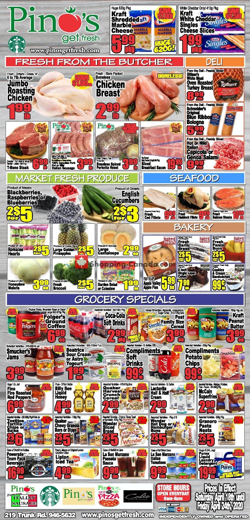 Pino's flyer from Saturday April 18, 2020 to Friday April 24, 2020 - page 1