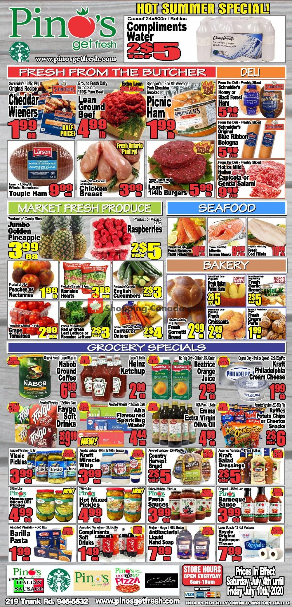 Pino's flyer from Saturday July 4, 2020 to Friday July 10, 2020 - page 1