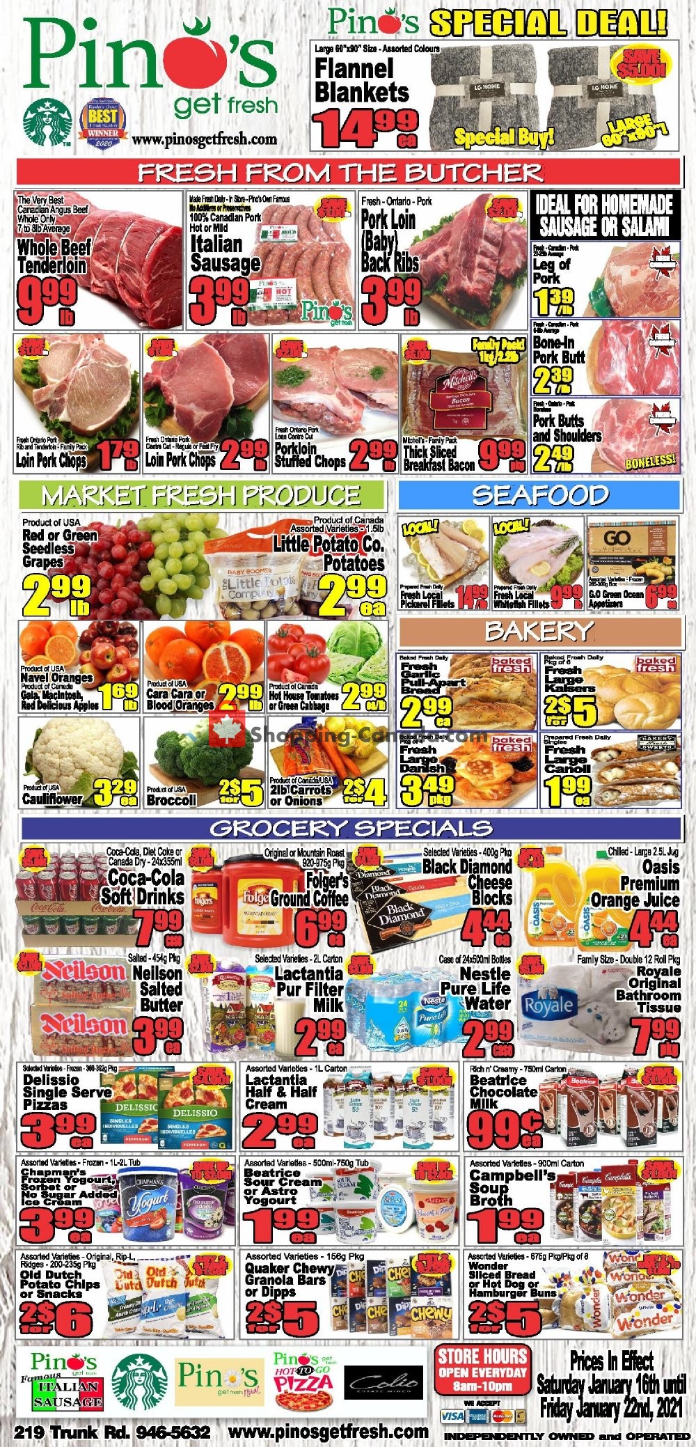 Pino's flyer from Saturday January 16, 2021 to Friday January 22, 2021 - page 1