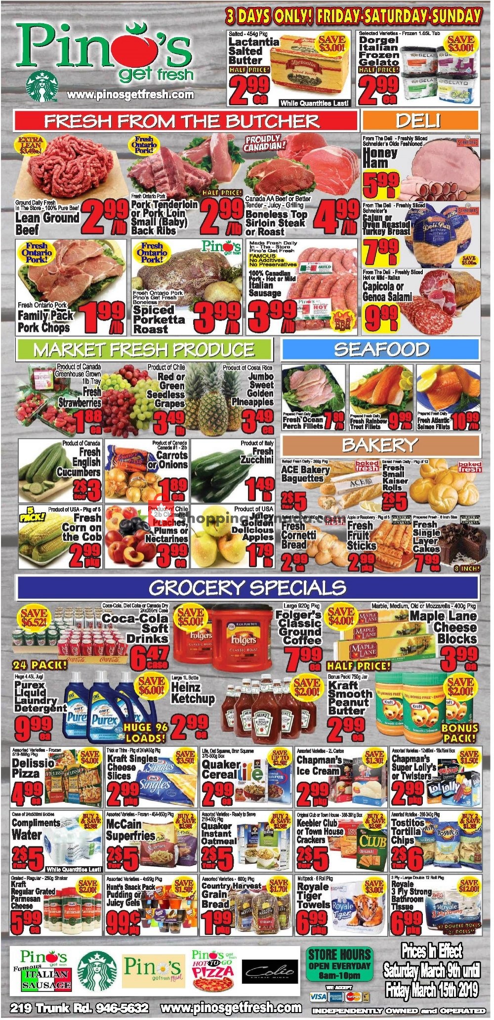Pino's flyer from Saturday March 9, 2019 to Friday March 15, 2019 - page 1
