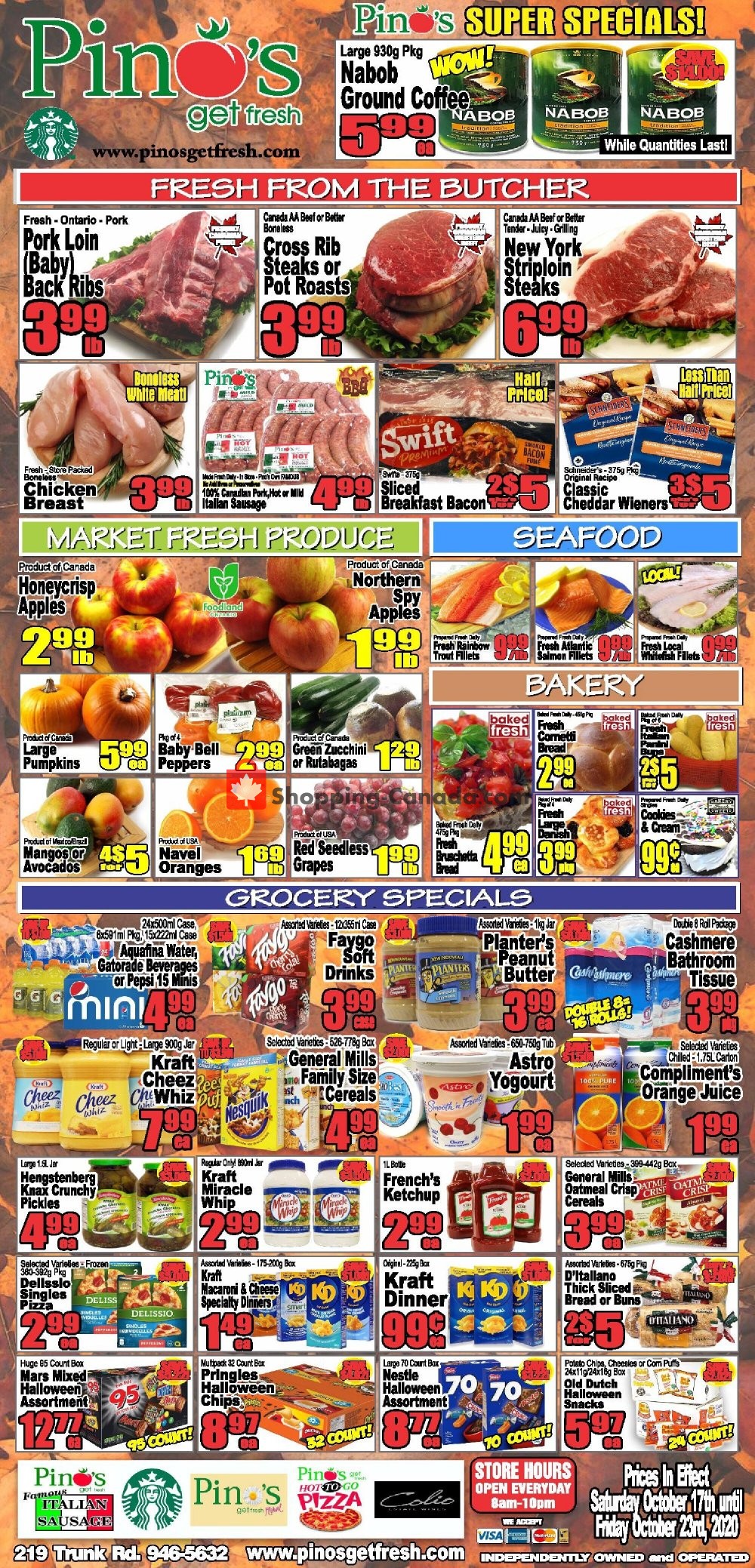 Pino's flyer from Saturday October 17, 2020 to Friday October 23, 2020 - page 1