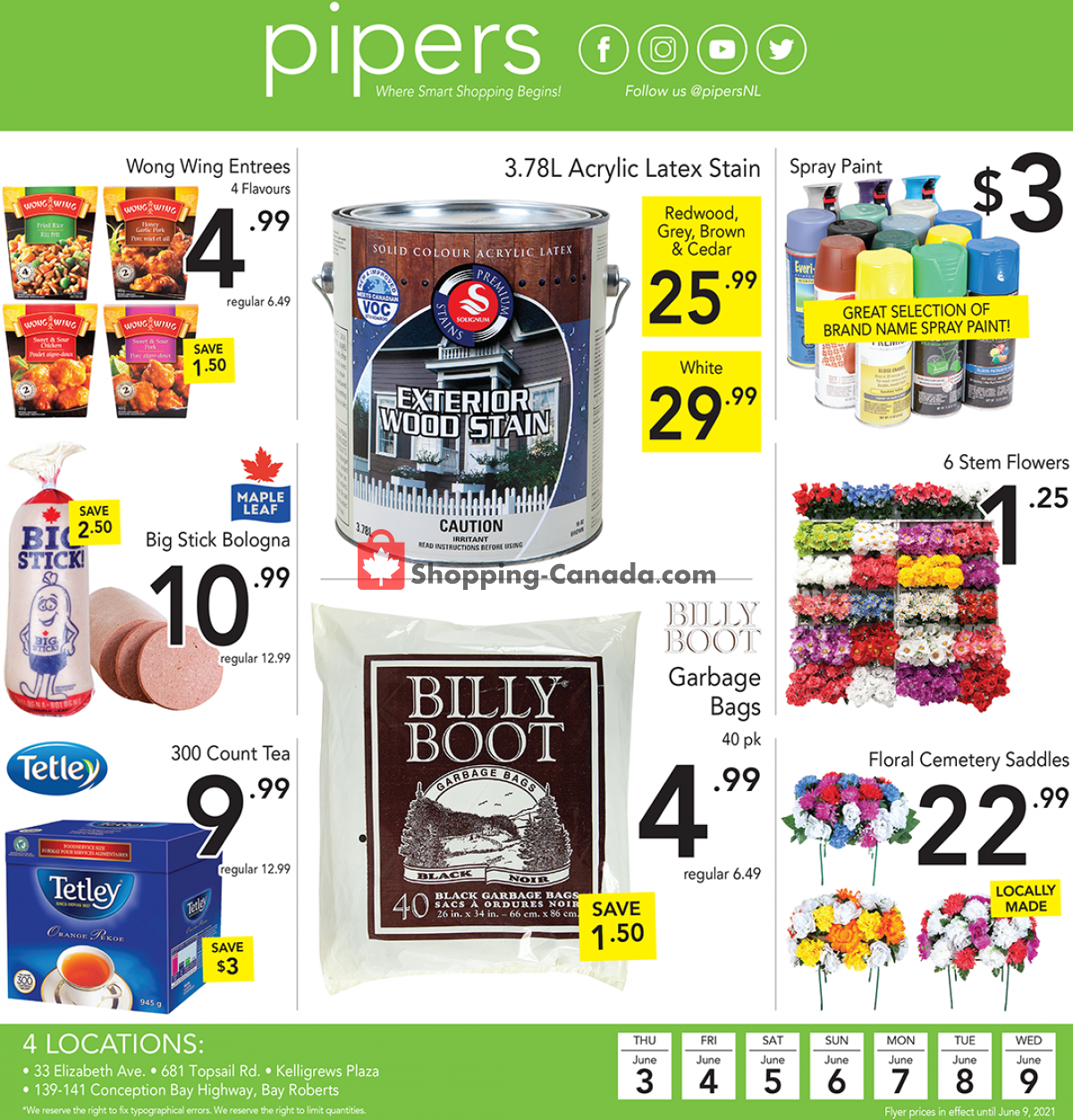 Pipers Superstore flyer from Thursday June 3, 2021 to Wednesday June 9, 2021 - page 1