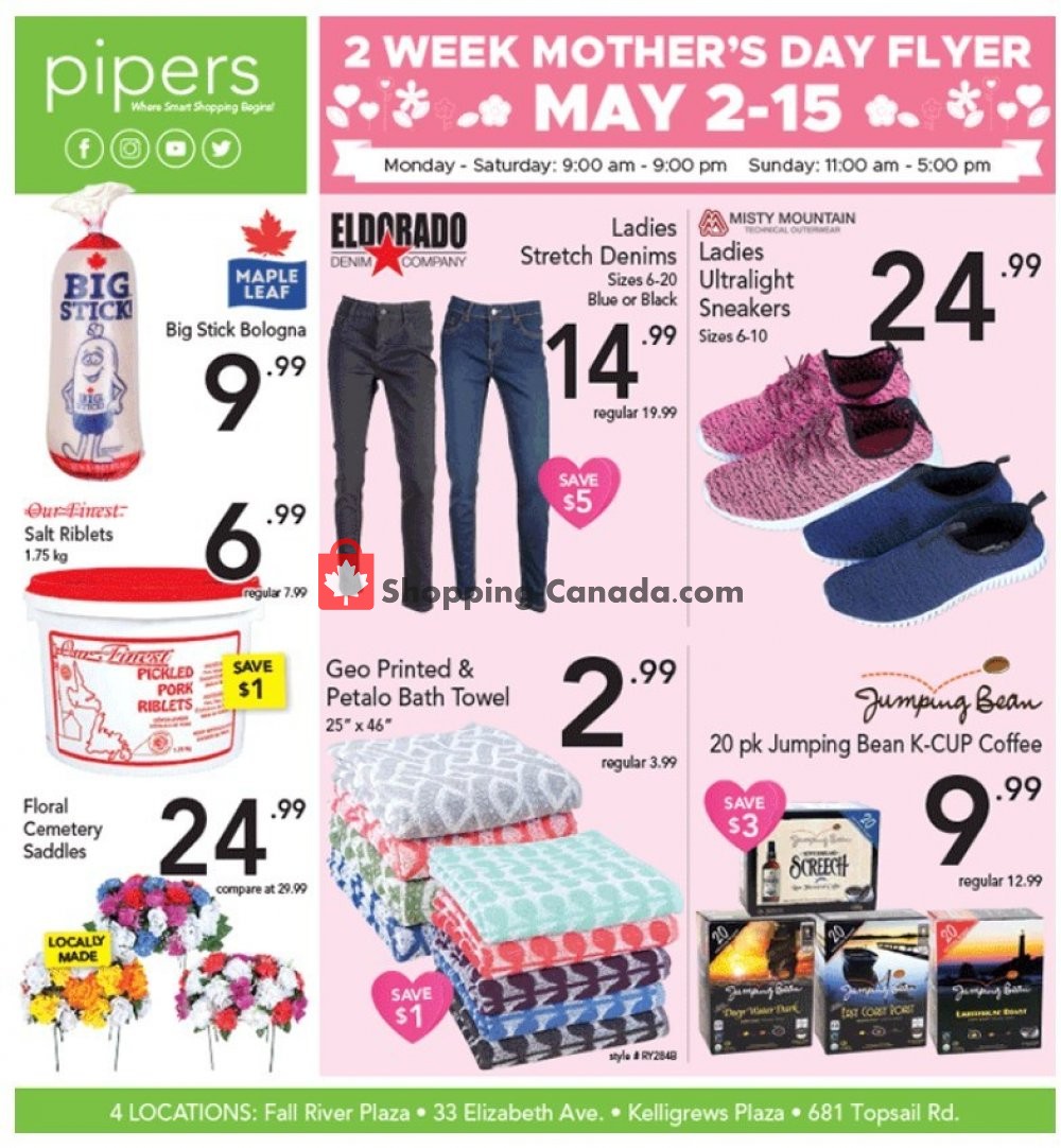 Pipers Superstore flyer from Thursday May 2, 2019 to Wednesday May 15, 2019 - page 1