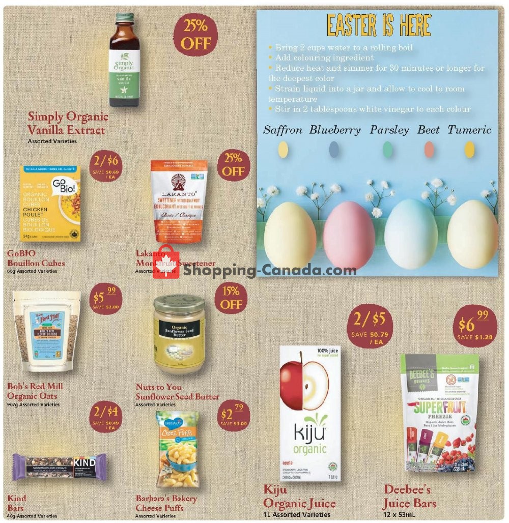 Planet Organic Market flyer from Wednesday April 3, 2019 to Tuesday April 30, 2019 - page 7