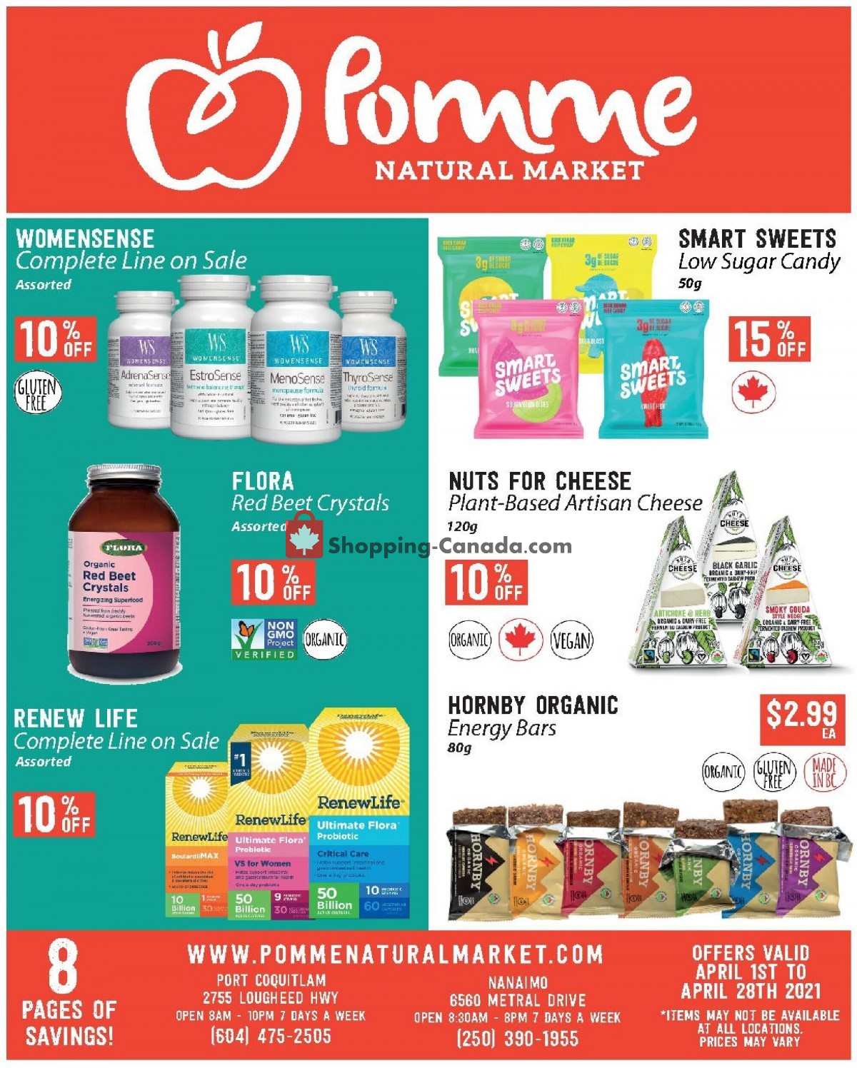 Pomme Natural Market flyer from Thursday April 1, 2021 to Wednesday April 28, 2021 - page 1