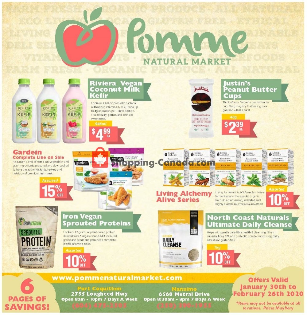 Pomme Natural Market flyer from Thursday January 30, 2020 to Wednesday February 26, 2020 - page 1
