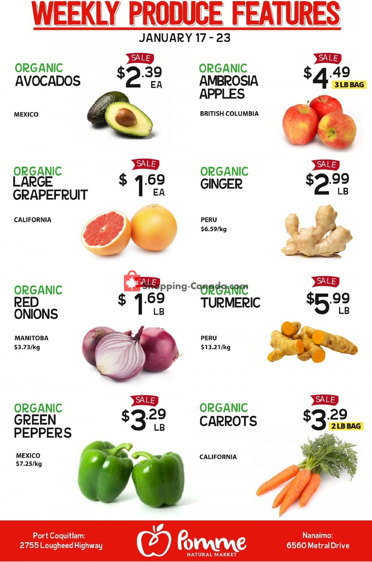Pomme Natural Market flyer from Tuesday January 17, 2023 to Monday January 23, 2023 - page 1