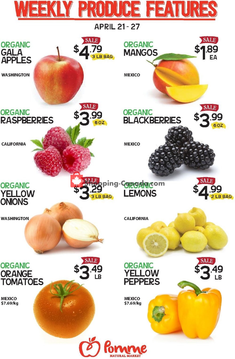 Pomme Natural Market flyer from Tuesday April 21, 2020 to Monday April 27, 2020 - page 1