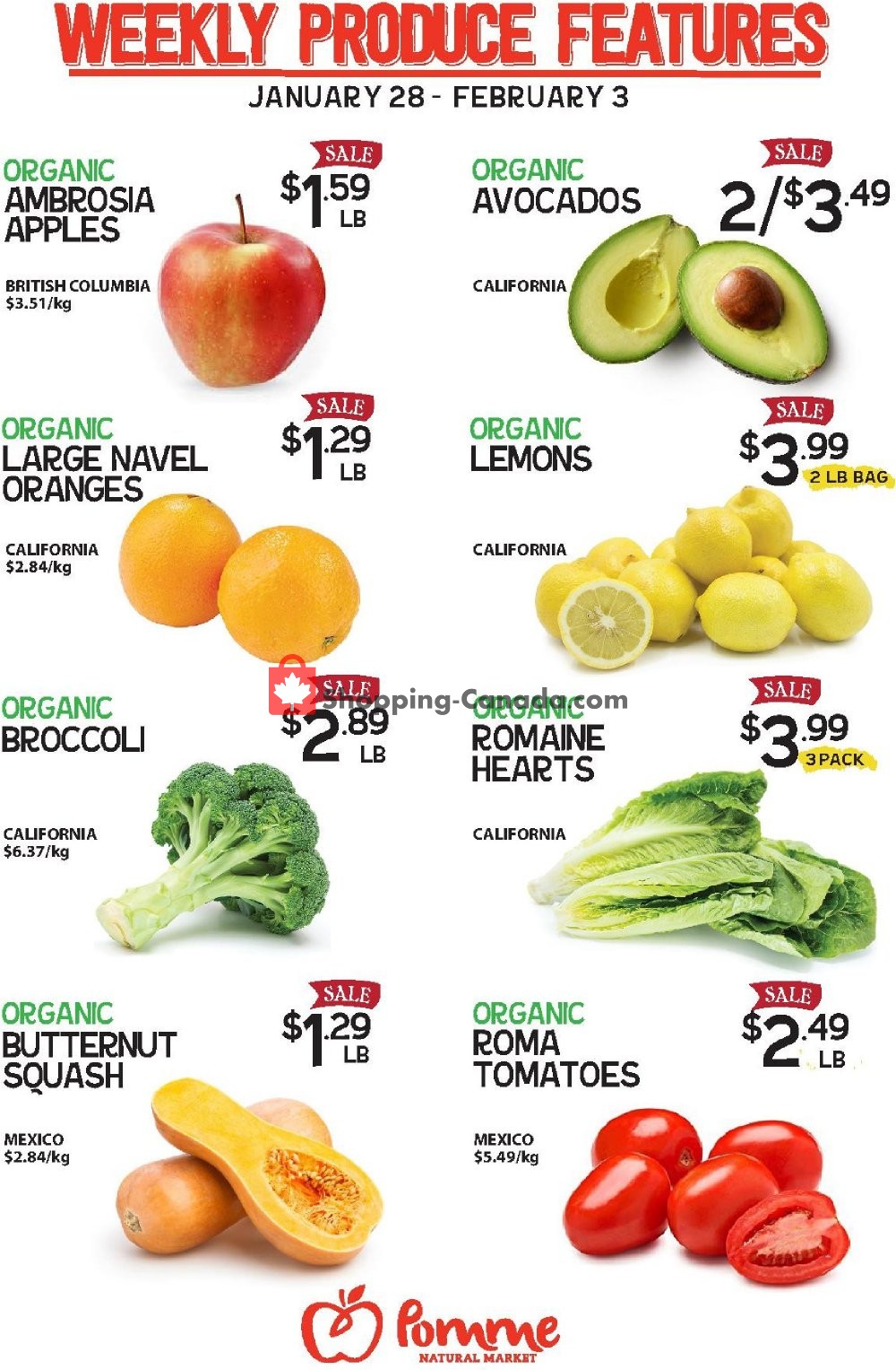 Pomme Natural Market flyer from Tuesday January 28, 2020 to Monday February 3, 2020 - page 1