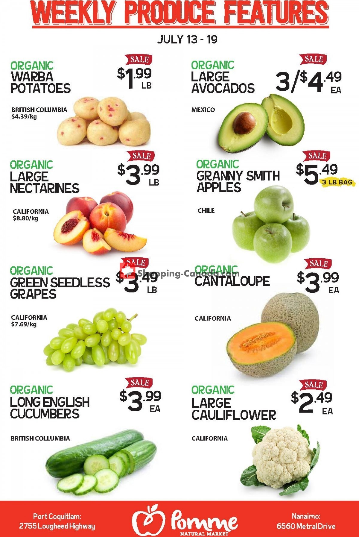 Pomme Natural Market flyer from Tuesday July 13, 2021 to Monday July 19, 2021 - page 1