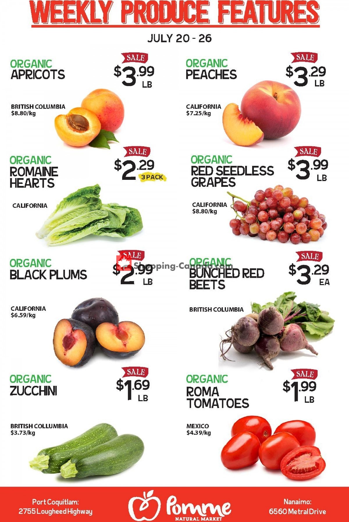 Pomme Natural Market flyer from Tuesday July 20, 2021 to Monday July 26, 2021 - page 1
