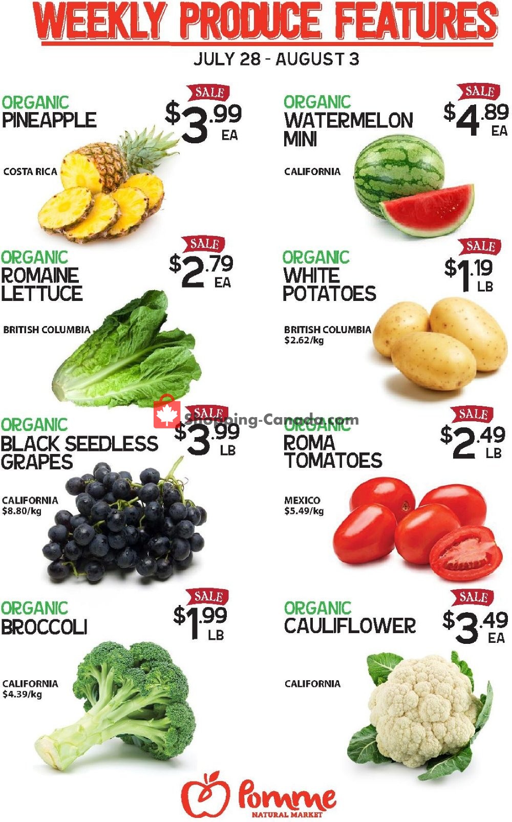 Pomme Natural Market flyer from Tuesday July 28, 2020 to Monday August 3, 2020 - page 1