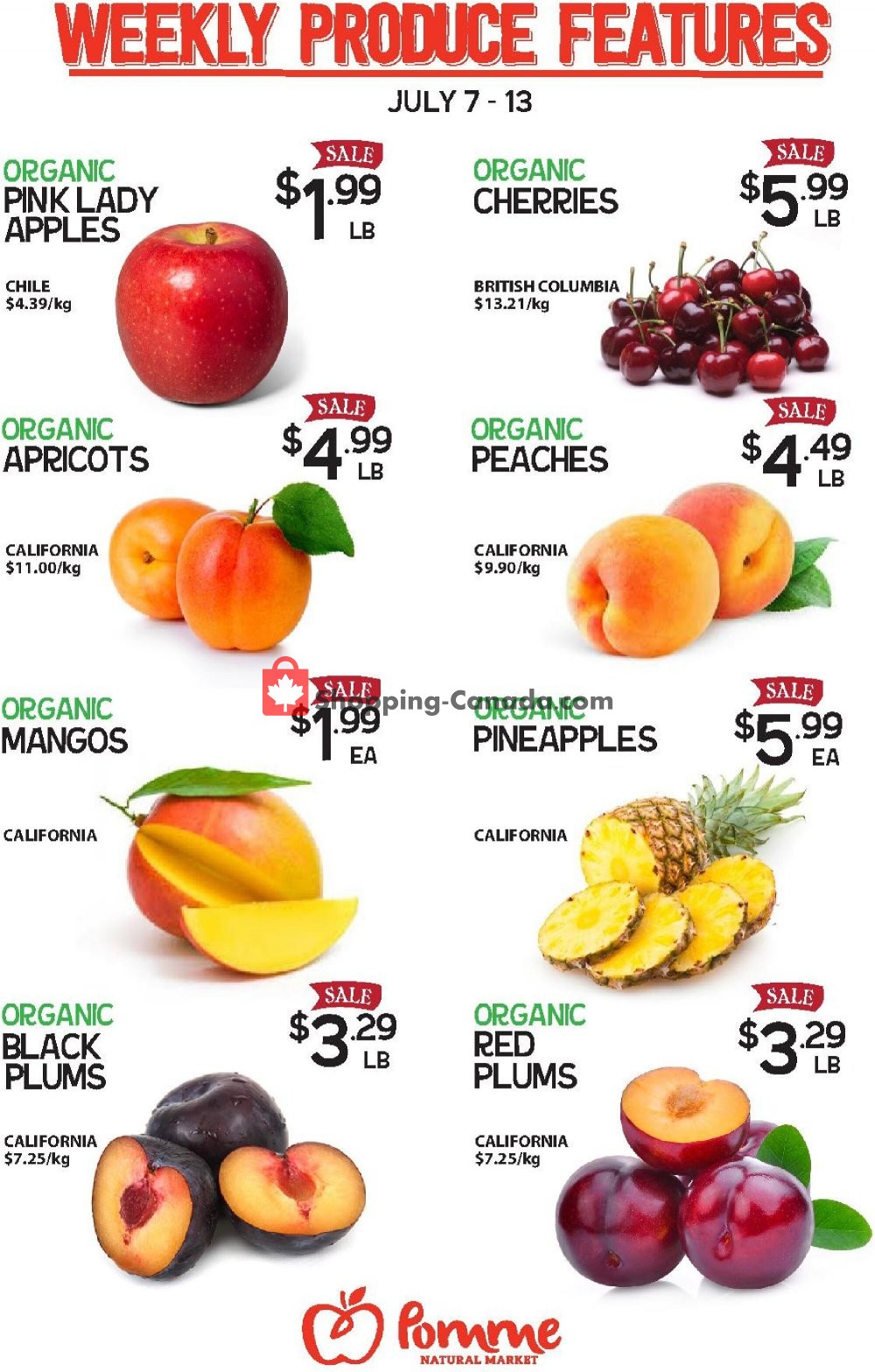 Pomme Natural Market flyer from Tuesday July 7, 2020 to Monday July 13, 2020 - page 1