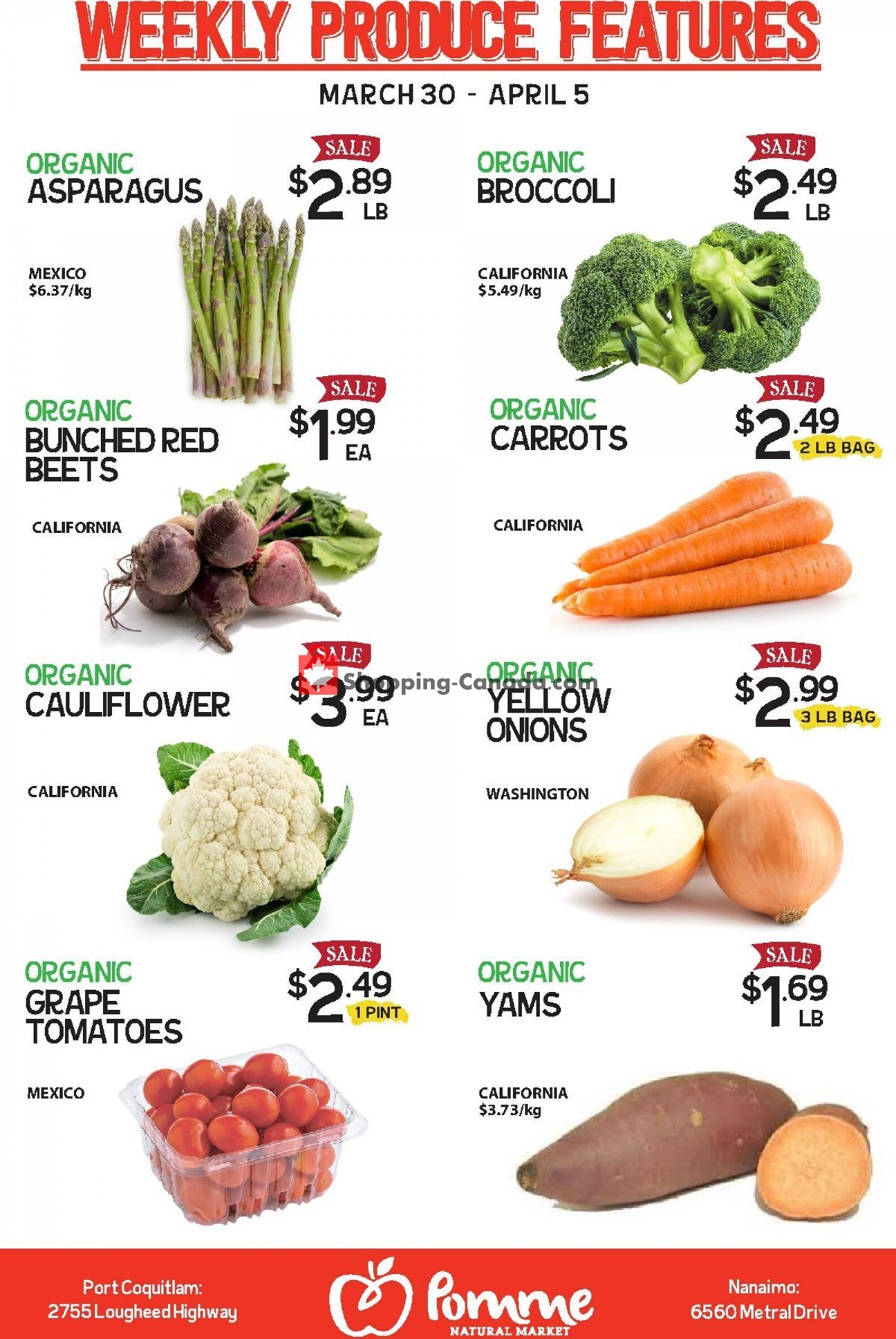 Pomme Natural Market flyer from Tuesday March 30, 2021 to Monday April 5, 2021 - page 1