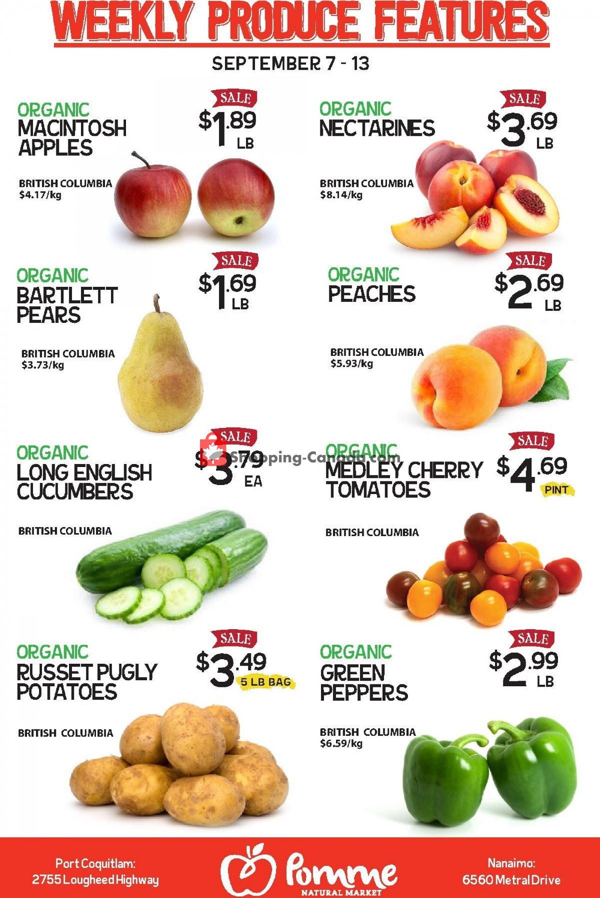 Pomme Natural Market flyer from Tuesday September 7, 2021 to Monday September 13, 2021 - page 1