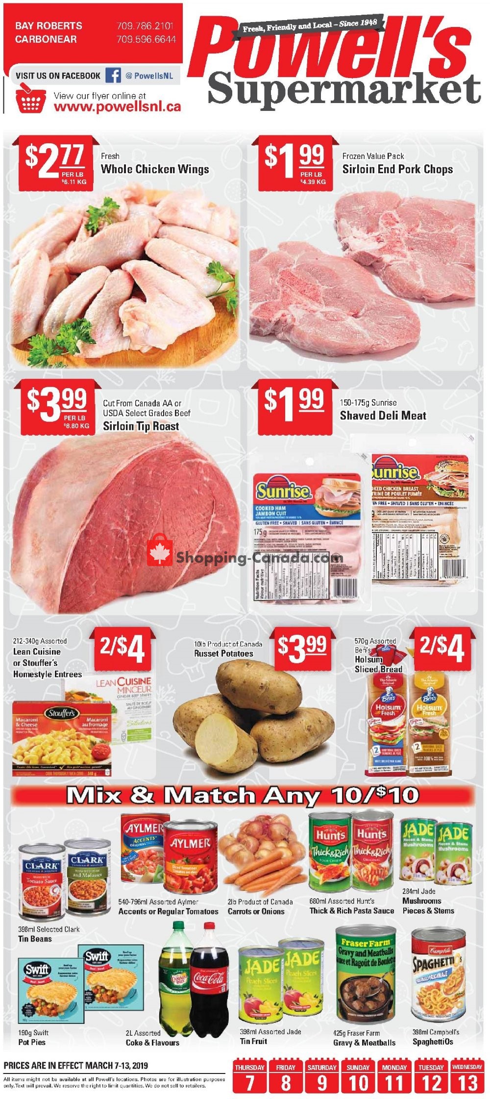 Powell's Supermarket flyer from Thursday March 7, 2019 to Wednesday March 13, 2019 - page 1
