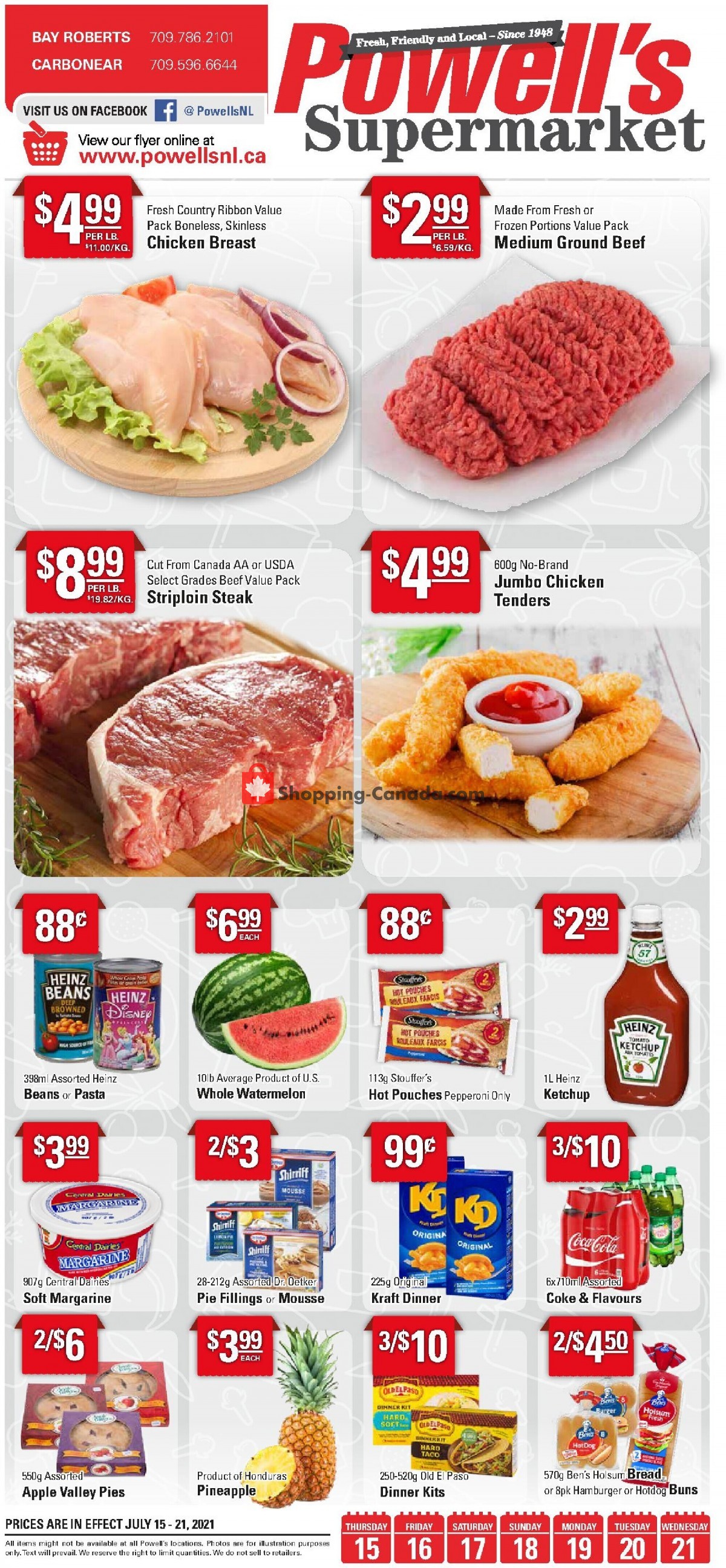 Powell's Supermarket flyer from Thursday July 15, 2021 to Wednesday July 21, 2021 - page 1