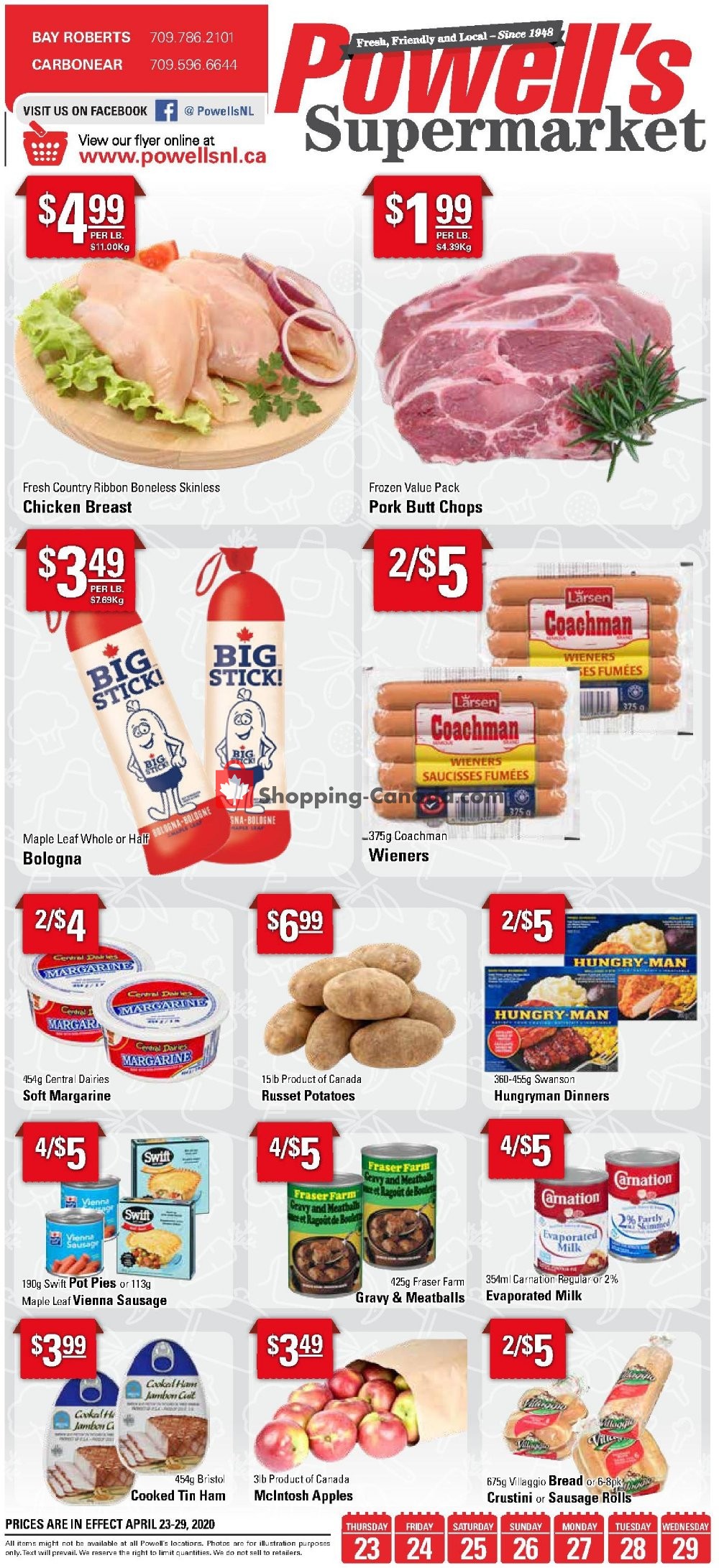 Powell's Supermarket flyer from Thursday April 23, 2020 to Wednesday April 29, 2020 - page 1