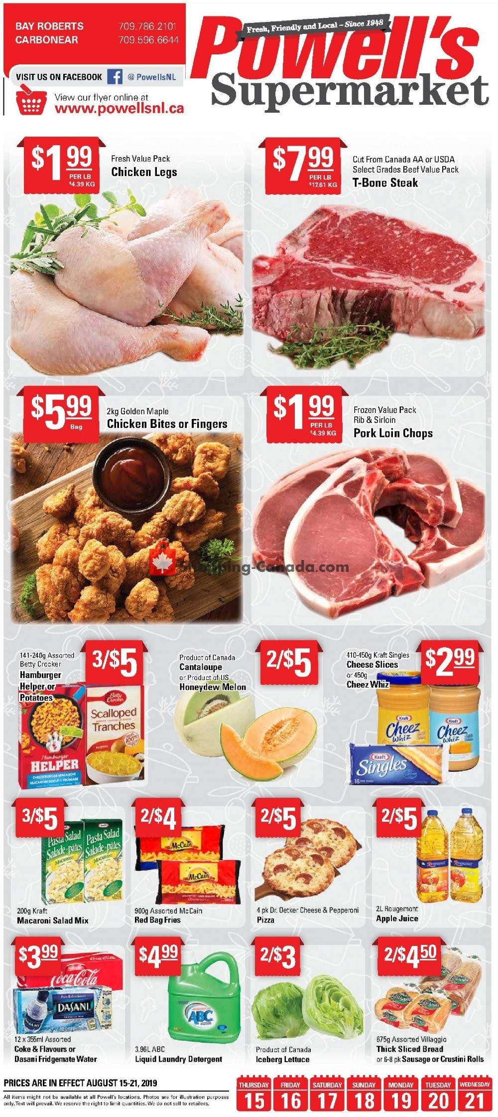 Powell's Supermarket flyer from Thursday August 15, 2019 to Wednesday August 21, 2019 - page 1