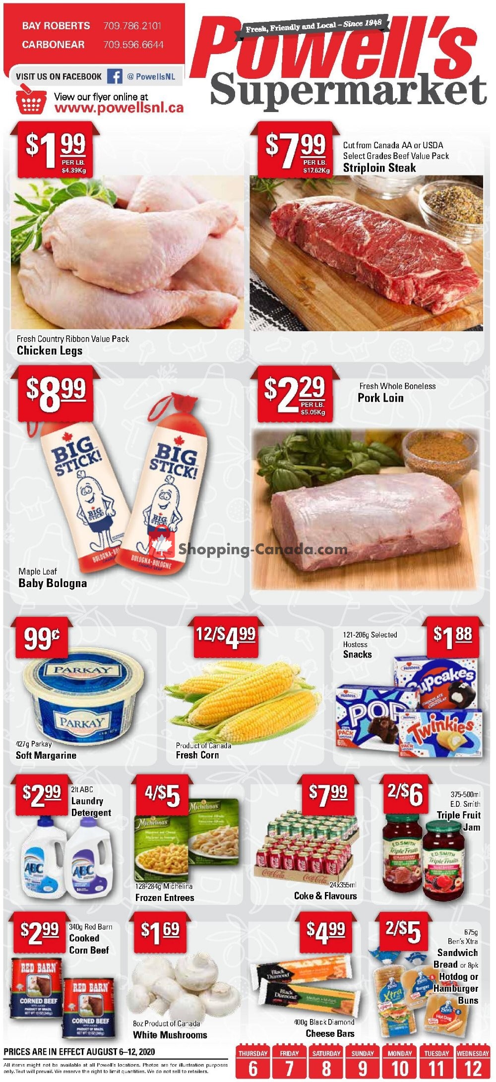 Powell's Supermarket flyer from Thursday August 6, 2020 to Wednesday August 12, 2020 - page 1