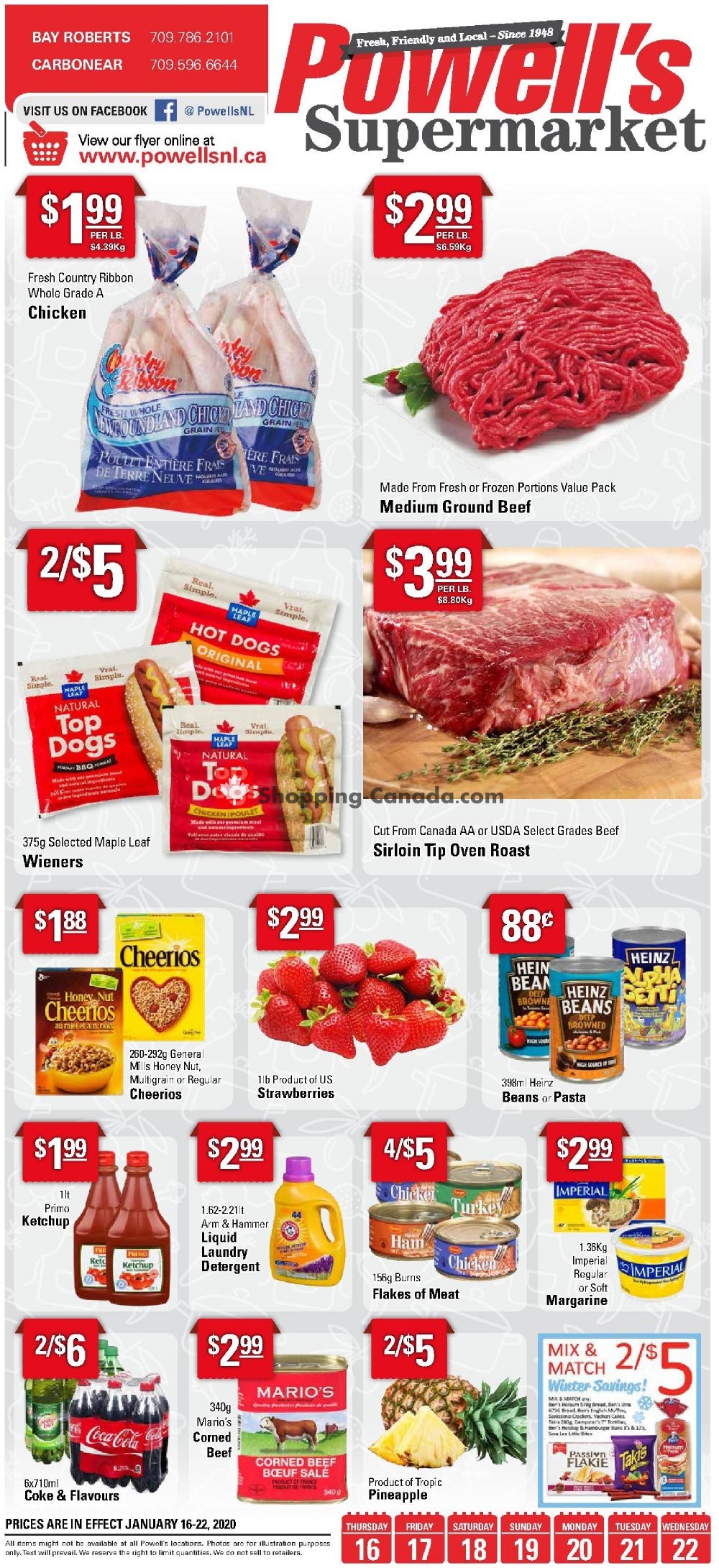 Powell's Supermarket flyer from Thursday January 16, 2020 to Wednesday January 22, 2020 - page 1