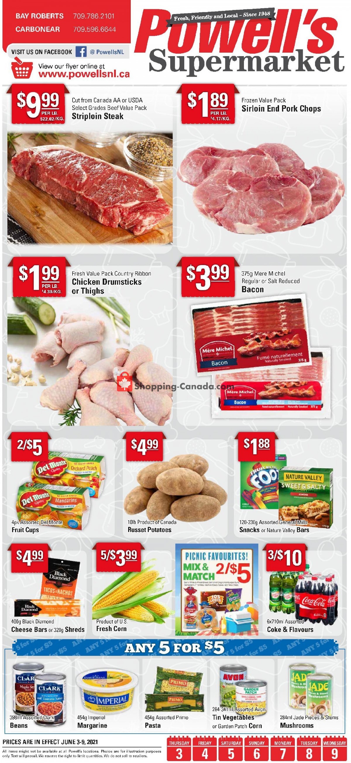 Powell's Supermarket flyer from Thursday June 3, 2021 to Wednesday June 9, 2021 - page 1