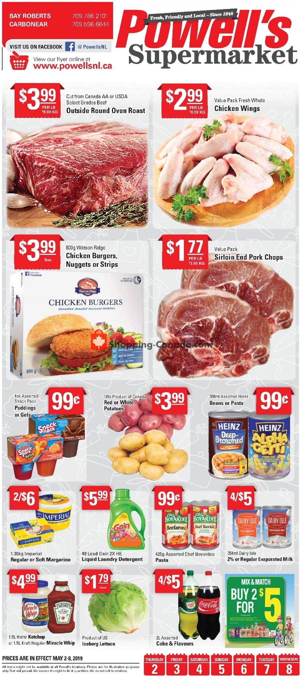 Powell's Supermarket flyer from Thursday May 2, 2019 to Wednesday May 8, 2019 - page 1