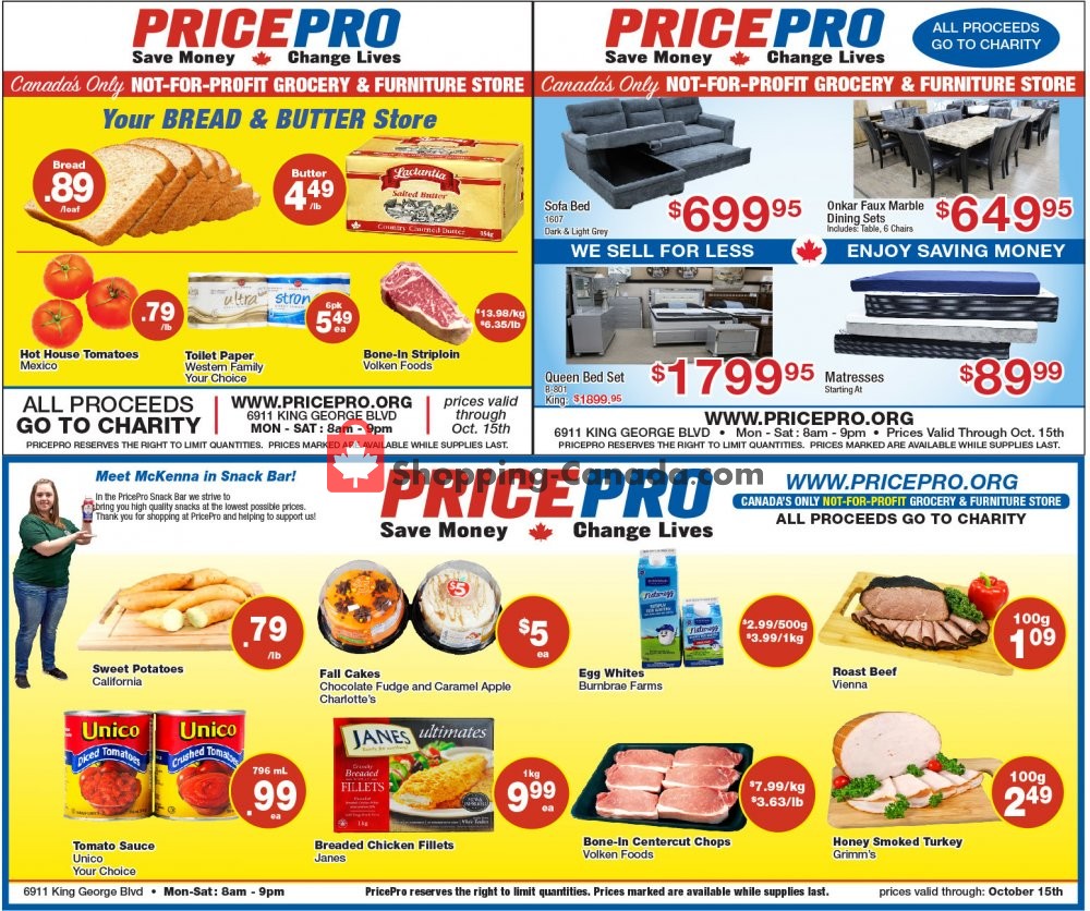 Price Pro flyer from Wednesday October 9, 2019 to Tuesday October 15, 2019 - page 1
