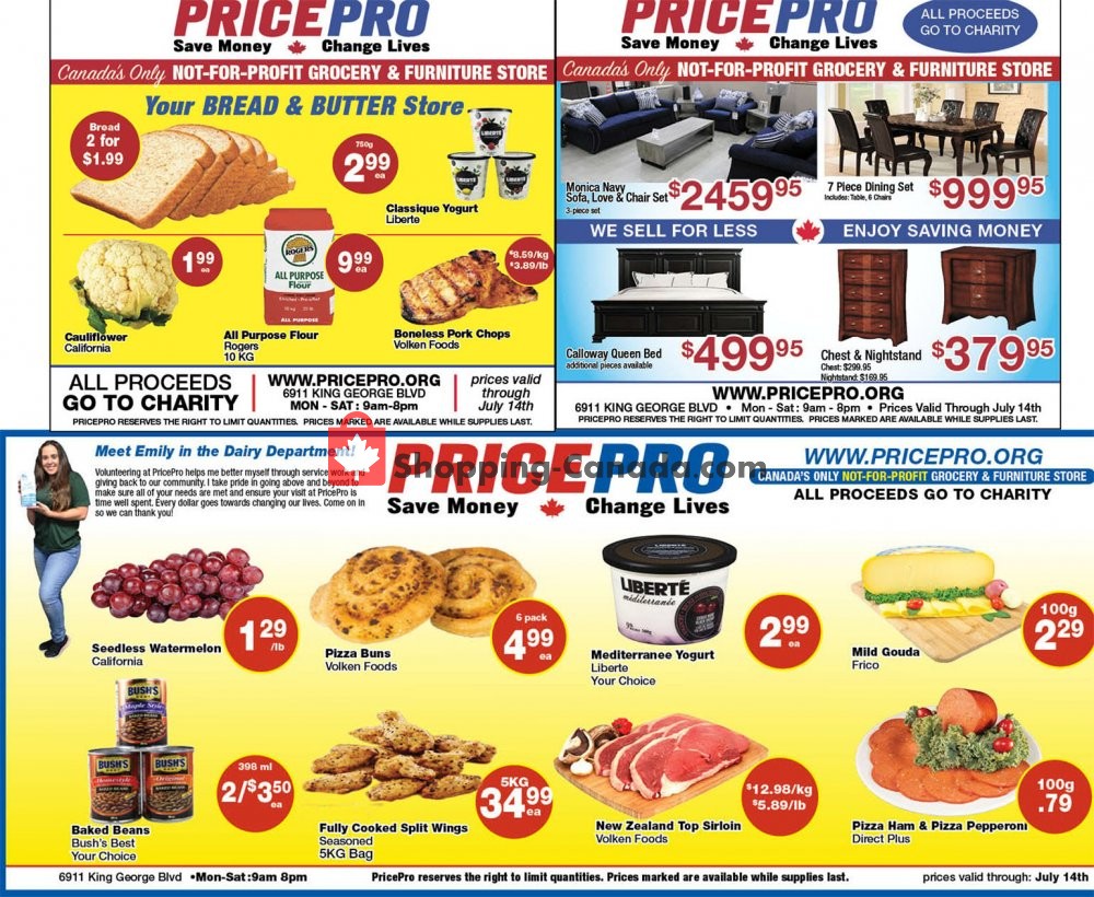 Price Pro flyer from Wednesday July 8, 2020 to Tuesday July 14, 2020 - page 1