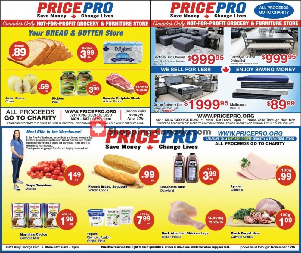 Price Pro flyer from Wednesday November 6, 2019 to Tuesday November 12, 2019 - page 1